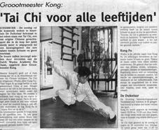 Xia Quan Tai Chi Kung Fu Nederland Rotterdam Dutch newspaper